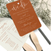 Elegante terracotta We doen bruiloft programma han Handwaaier