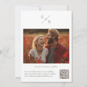 Elegante terracotta wilde bloemen foto bruiloft save the date (Achterkant)