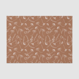 Elegante Terracotta Wilde Bloemenschets Eenvoudig Tissuepapier