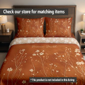 Elegante Terracotta Wildflowers Kussensloop