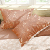 Elegante Terracotta Wildflowers Kussensloop