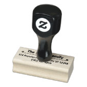 Elegante Terugadres Familiestempel Persoonlijk  Rubberstempel (Stempel)