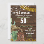 Elegante Texas Cactus Wood Volwassen Mexicaanse Ve Kaart (Voorkant)