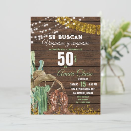 Elegante Texas Cactus Wood Volwassen Mexicaanse Ve Kaart (Staand voorkant)