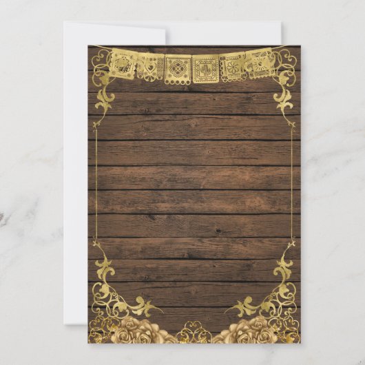 Elegante Texas Cactus Wood Volwassen Mexicaanse Ve Kaart (Achterkant)