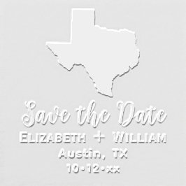 Elegante Texas State kaart Trouw Save the Date