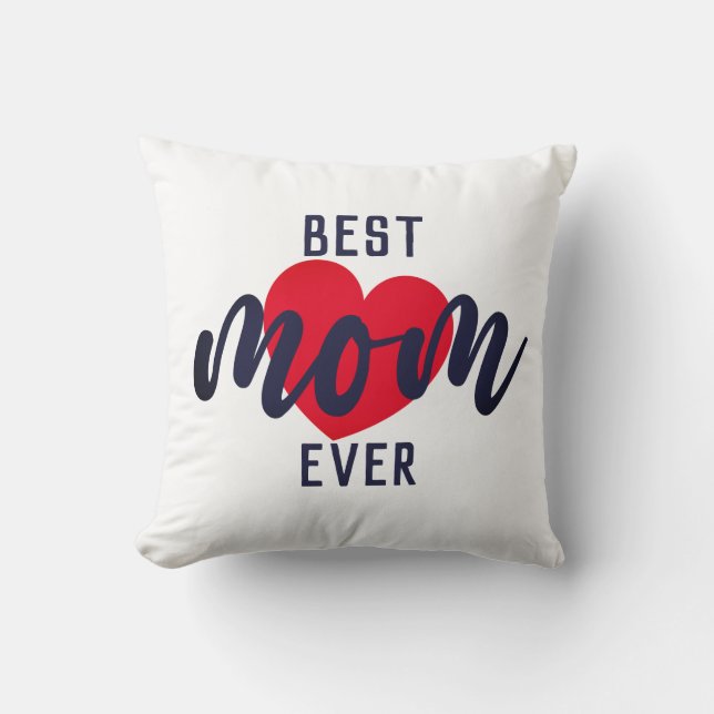 Elegante text Beste moeder ooit met hart kussen (Voorkant)