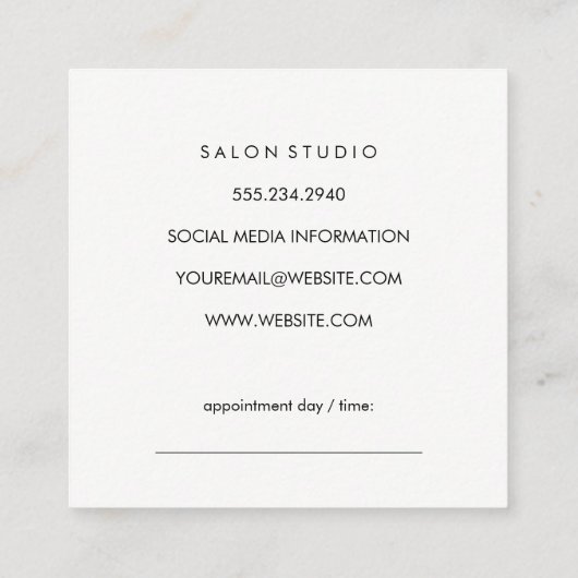 Elegante textuur (afspraakkaart) afsprakenkaartje (Achterkant)