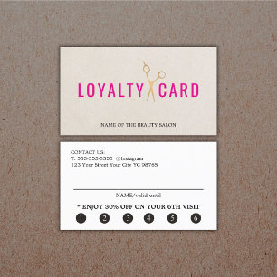 Elegante textuur Beige Pink Faux Gold Schaar vet Klantenkaartje