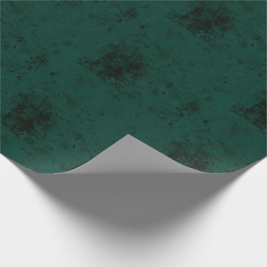 Elegante Textuur Donkere Smaragd Groene Stevige Kl Cadeaupapier (Hoek)
