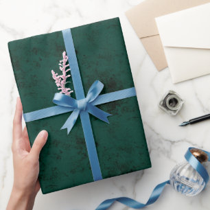 Elegante textuur donkergroene smaragdgroene effen  cadeaupapier