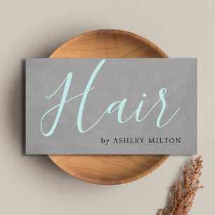 Elegante textuur grijs turquoise typografie haar visitekaartje