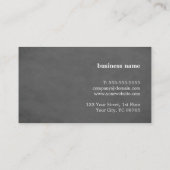 Elegante textuur grijs vet monogram consultant visitekaartje (Achterkant)