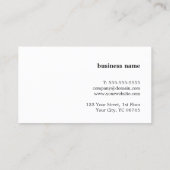 Elegante textuur grijs vet monogram consultant visitekaartje (Achterkant)