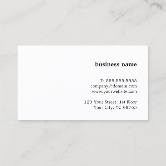 Elegante textuur grijs vet monogram consultant visitekaartje (Achterkant)