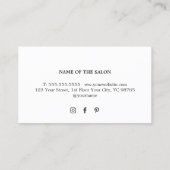 Elegante textuur Grijs Zwart Schaar Haarstylist Visitekaartje (Achterkant)