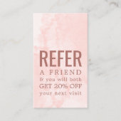 Elegante textuur Pastel Bold Salon Aanbevelingskaartje (Voorkant)