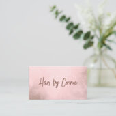 Elegante Textuur Pastel Stijlvolle Hair Stylist Visitekaartje (Staand voorkant)