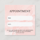 Elegante textuur pastelsalon afsprakenkaartje (Voorkant)