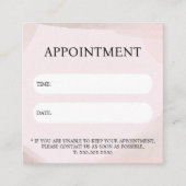 Elegante textuur pastelsalon afsprakenkaartje (Voorkant)