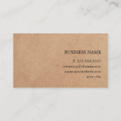 Elegante textuur Wit Gedrukt Kraft Consultant Visitekaartje (Achterkant)