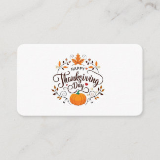Elegante Thanksgiving Day-bijkaart Informatiekaartje