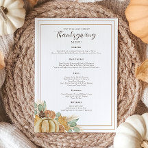 Elegante Thanksgiving-diner herfstpompoen