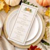 Elegante Thanksgiving Dinner Herfst Pompoen Menu