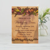 Elegante Thanksgiving Dinner Party Uitnodigingen (Staand voorkant)