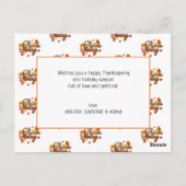 Elegante Thanksgiving gebladerte herfst herfst Bri Briefkaart (Achterkant)