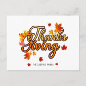 Elegante Thanksgiving gebladerte herfst herfst Bri Briefkaart (Voorkant)