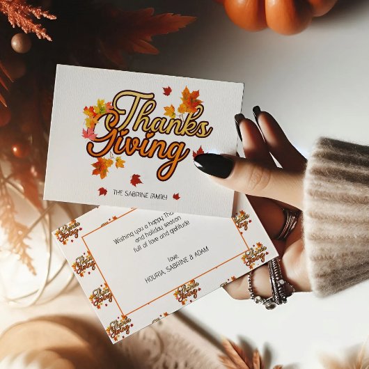 Elegante Thanksgiving gebladerte herfst herfst Bri Briefkaart
