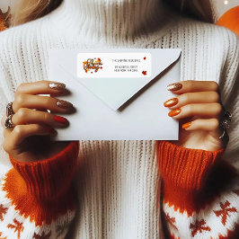 Elegante Thanksgiving gebladerte herfst herfst Ret Etiket