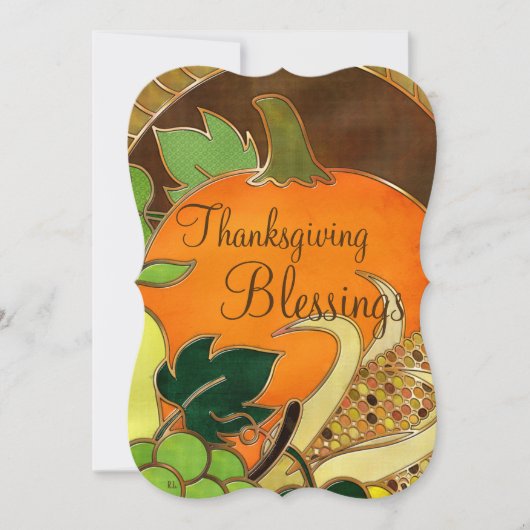 Elegante Thanksgiving GEPERSONALISEERD 5x7 MAAT AL Kaart (Voorkant)