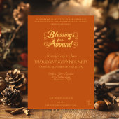 Elegante Thanksgiving met Cornucopia en Herfst Kaart