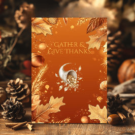 Elegante Thanksgiving met Hoorn des Overvloeds en  Kaart