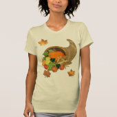 Elegante Thanksgiving Mixed Media Cornucopia ALL T-shirt (Voorkant)