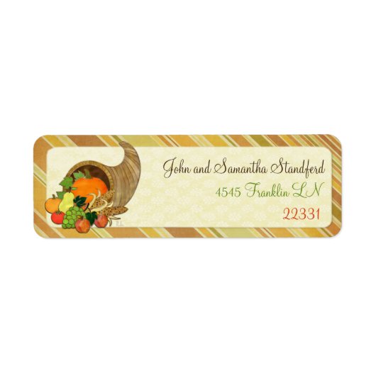 Elegante Thanksgiving Mixed Media Etiket (Voorkant)