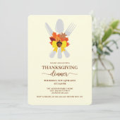 Elegante Thanksgiving oogst dinerfeest  Kaart (Staand voorkant)
