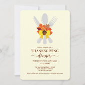 Elegante Thanksgiving oogst dinerfeest  Kaart (Voorkant)
