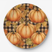 Elegante Thanksgiving pompoen Papieren Bordje (Voorkant)