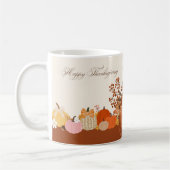 Elegante Thanksgiving Pompoenkunst Koffiemok (Links)