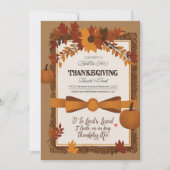 Elegante Thanksgiving Uitnodiging Sjabloon (Voorkant)