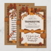 Elegante Thanksgiving Uitnodiging Sjabloon (Voorkant / Achterkant)