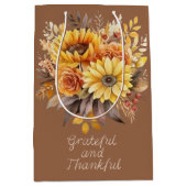 Elegante Thanksgiving vermakelijk Medium Cadeauzakje (Voorkant)