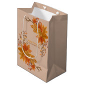 Elegante Thanksgiving vermakelijk Medium Cadeauzakje (Voorkant Gekanteld)