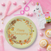 Elegante Thanksgiving vermakelijk Papieren Bordje (Feest)