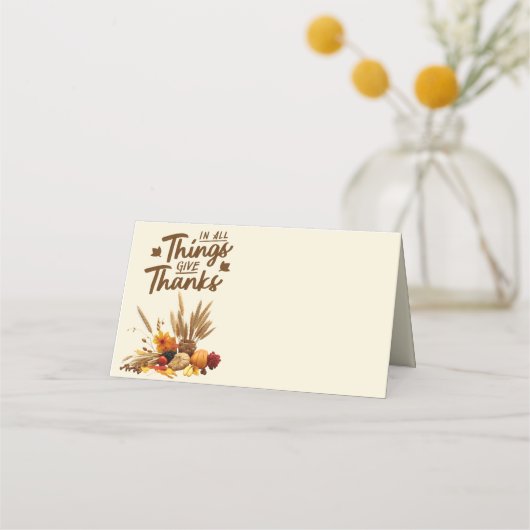 Elegante Thanksgiving vermakelijk Plaatskaartje (Voorkant)