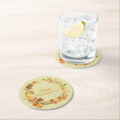 Elegante Thanksgiving vermakelijk Ronde Kartonnen Onderzetter (Insitu)