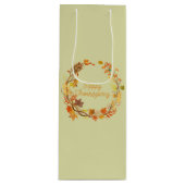 Elegante Thanksgiving vermakelijk Wijn Cadeautas (Voorkant)